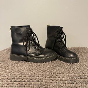 SHEIN Black Combat Boots